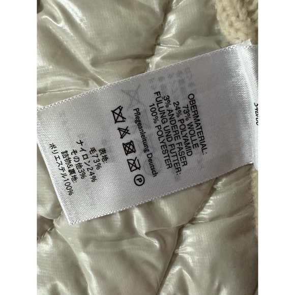 Womens Eddie Bauer Ivory Insulated Wool Blend CableKnit Sweater Vest Full Zip  M - Picture 6 of 13